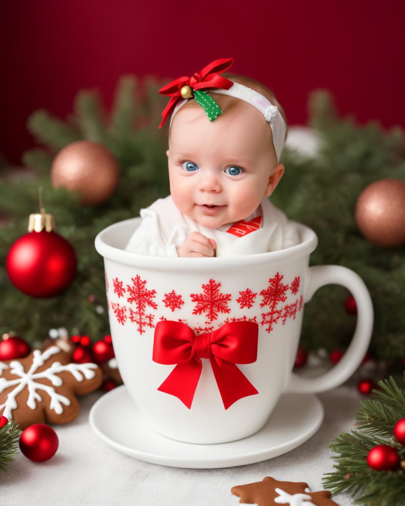 Beautiful AI-generated baby photography example